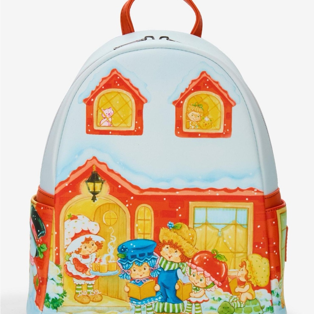 Loungefly Strawberry Shortcake And Friends Caroling Holiday Mini Backpack